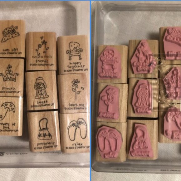 Stampin’ Up!  A Little Love - Wood Set - Picture 1 of 4